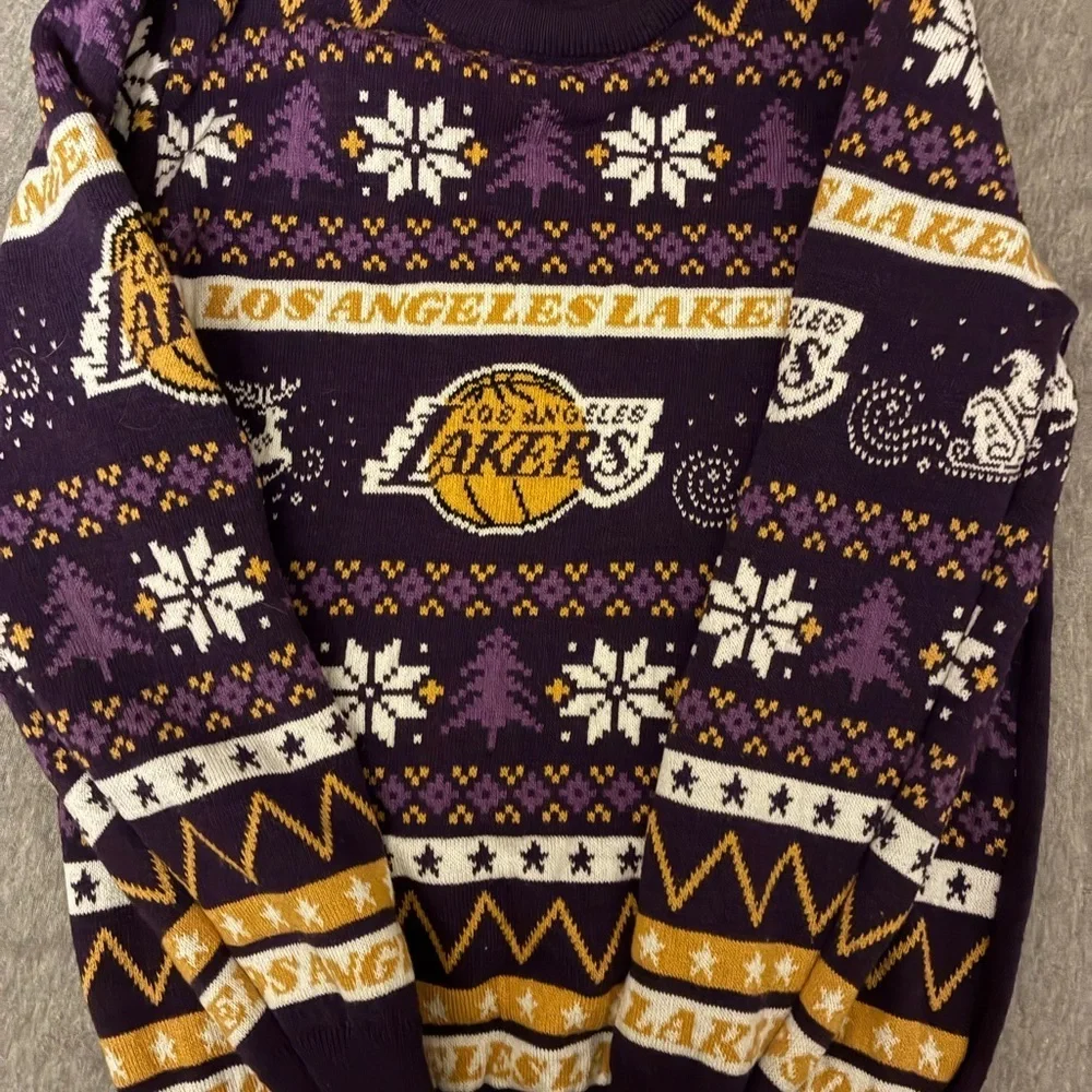 NBA Purple and Gold Knit Sweater